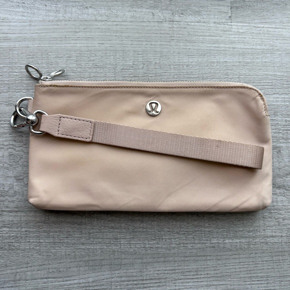 Lululemon Now and Always Zipper Pouch Pink Wallet Clutch Nylon - Picture 9 of 13